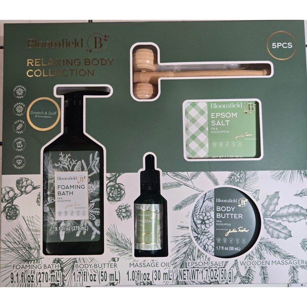 Bloomfield B Relaxing Body Collection 5 Piece Eucalyptus Bath Spa Set‎